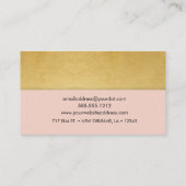 Minimalistisch goud - Roze Visitekaartje (Achterkant)