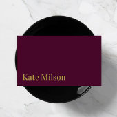 Minimalistisch Goud Script & Bourgondië Profession Visitekaartje