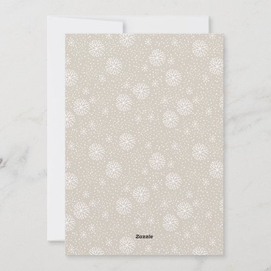 Minimalistisch Goud Script Foto Vrolijk Kerstfeest Feestdagenkaart (Achterkant)