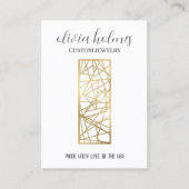 Minimalistisch goud, sieraden Visitekaartje (Voorkant)