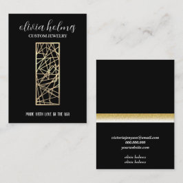 Minimalistisch goud, sieraden Visitekaartje