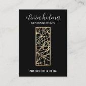 Minimalistisch goud, sieraden Visitekaartje (Voorkant)