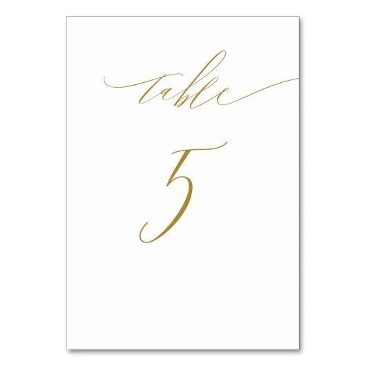 Minimalistisch Goud Wit Elegant Script No 5 Bruilo Kaart (Achterkant)