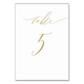 Minimalistisch Goud Wit Elegant Script No 5 Bruilo Kaart (Voorkant)