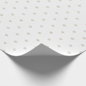 Minimalistisch goud wit Magen David patroon elegan Cadeaupapier (Hoek)