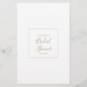 Minimalistisch goud zei ze: "Game Flyer (Achterkant)
