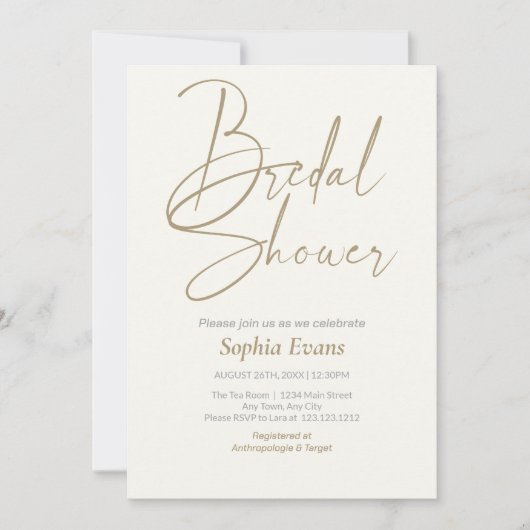 Minimalistisch goud zilver wit crème Vrijgezellenf Kaart (Voorkant)