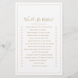 Minimalistisch goud zou ze liever zien spelen flyer