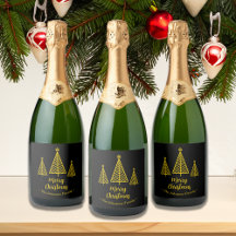 Minimalistisch Goud Zwart Vrolijk Kerstfeest