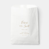 Minimalistisch goudbaby's met een Baby shower Bedankzakje (Voorkant)