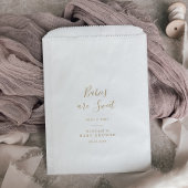 Minimalistisch goudbaby's met een Baby shower Bedankzakje