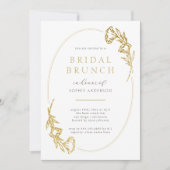 Minimalistisch goudbraal Vrijgezellenfeest Brunch Kaart (Voorkant)