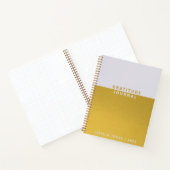 Minimalistisch Gouden Folie Naam Dankbaarheid Jour Notitieboek (Binnen)