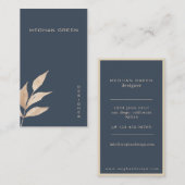 Minimalistisch gouden gebladerte Visitekaartje (Voorkant / Achterkant)