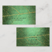 Minimalistisch gouden lef tropisch vip Beauty make Visitekaartje (Voorkant / Achterkant)