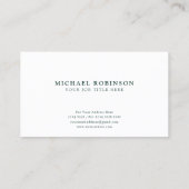 minimalistisch | Gouden lijn | Elegant donkergroen Visitekaartje (Achterkant)