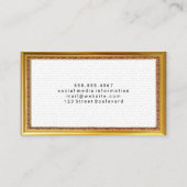 Minimalistisch gouden Lijst poka Dots Visitekaartje (Achterkant)