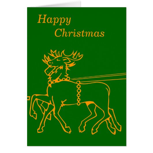 minimalistisch gouden rendierontwerp voor kerst (Voorkant)