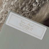 Minimalistisch gouden retouradreslabel etiket