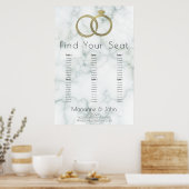 Minimalistisch gouden rondtrekkende marmer voor we poster (Keuken)