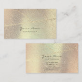 Minimalistisch gouden Roos Gold Leaf Blush Champai Visitekaartje (Voorkant / Achterkant)