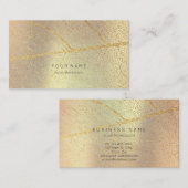 Minimalistisch gouden Roos Gold Leaf Blush Metalli Visitekaartje (Voorkant / Achterkant)