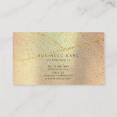 Minimalistisch gouden Roos Gold Leaf Blush Metalli Visitekaartje (Achterkant)