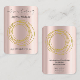 Minimalistisch gouden rozen juwelen visitekaartje