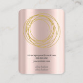 Minimalistisch gouden rozen juwelen visitekaartje (Achterkant)