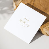 Minimalistisch gouden script Mr. & Mrs. bruiloft s Servet