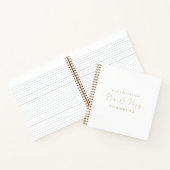 Minimalistisch gouden script Mr. Mrs. Wedding Gast Notitieboek (Binnen)