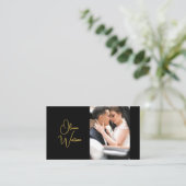 Minimalistisch Gouden Script Professionele Fotogra Visitekaartje (Staand voorkant)