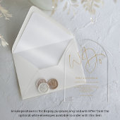 Minimalistisch Gouden Script We Do Wedding Acryl Uitnodigingen