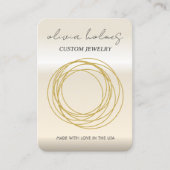 Minimalistisch gouden sieraden visitekaartje (Voorkant)