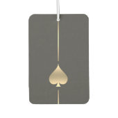 Minimalistisch gouden spade symbool luchtverfrisser (Voorkant)