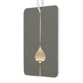 Minimalistisch gouden spade symbool luchtverfrisser (Links)