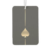 Minimalistisch gouden spade symbool luchtverfrisser (Achterkant)