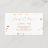 Minimalistisch gouden Stippen Moderne Elegant Whit Visitekaartje (Achterkant)