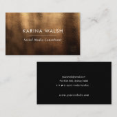 Minimalistisch gouden textuur visitekaartje (Voorkant / Achterkant)