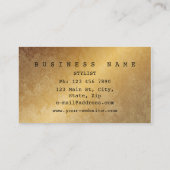 Minimalistisch goudglitter kobalt blauw vip visitekaartje (Achterkant)