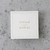 Minimalistisch goudhuwelijk servet