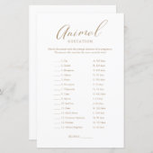 Minimalistisch goudkalligrafie-Baby-spel (Voorkant / Achterkant)