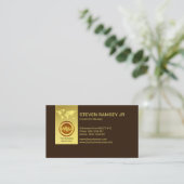 Minimalistisch goudkrab Rustic Brown International Visitekaartje (Staand voorkant)