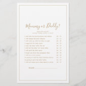 Minimalistisch goudmam of pappelspel (Voorkant)