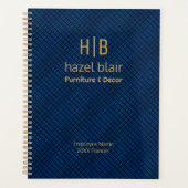 Minimalistisch goudmonogram | Aangepaste zakelijke Planner (Voorkant)