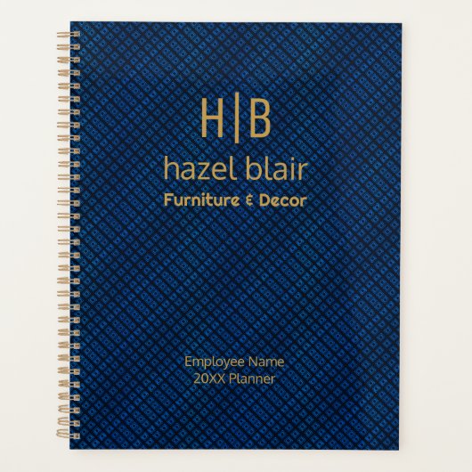 Minimalistisch goudmonogram | Aangepaste zakelijke Planner (Voorkant)