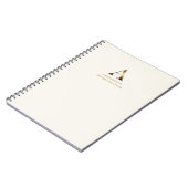 Minimalistisch goudmonogram | Ivoor gebroken wit Notitieboek (Linkerzijde)