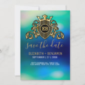 Minimalistisch goudmonogram kaart (Voorkant)