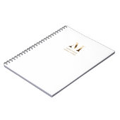 Minimalistisch goudmonogram | Wit Notitieboek (Linkerzijde)