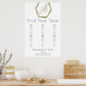 Minimalistisch goudpalm lefwistzitje poster (Keuken)